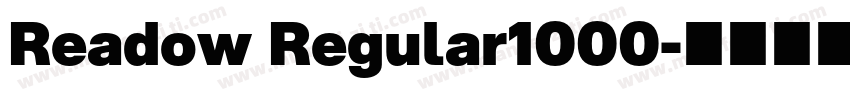 Readow Regular1000字体转换